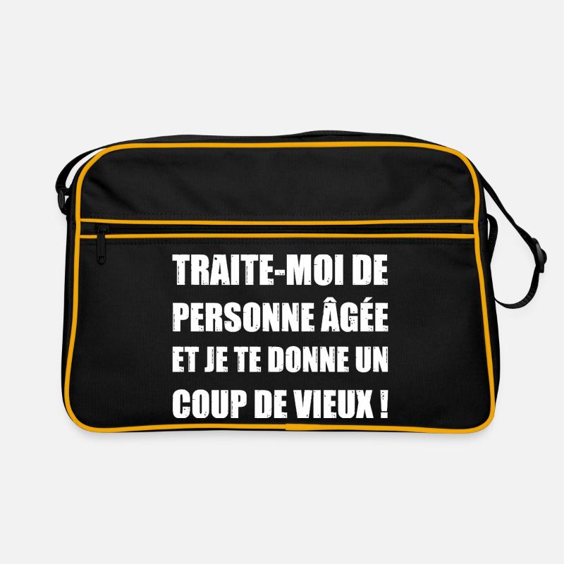 NENN MICH EINE ALTE PERSON UND ICH GEBE DIR EINE CHANCE Retro Tasche