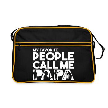 Mes préférés m’appellent Papa Ingénieur Civil - Sac Retro - noir/or - Devant