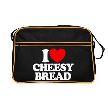 J’adore le pain au fromage. Mon plat préféré : le pain au fromage. - Sac Retro - noir/or - Devant