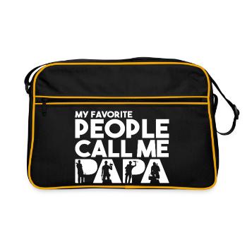 My Favorite People Call Me Papa Plumber Art - Retro Bag - black/gold - Front