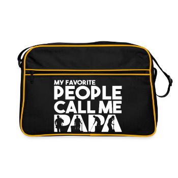 Mes personnes préférées m’appellent Papa Concierge - Sac Retro - noir/or - Devant