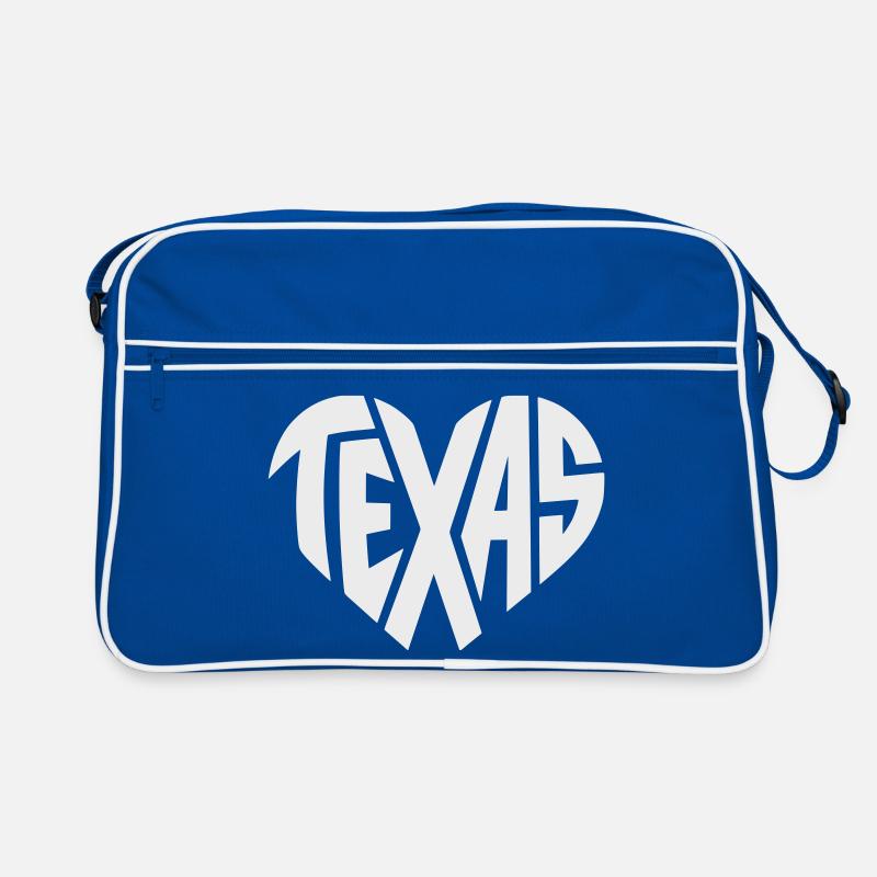 Texas Heart Typography Retro Bag