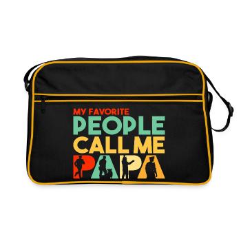 Design der Definition des Patrouillenoffiziers - Retro Tasche - Schwarz/Gold - Vorne