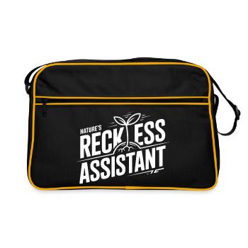 Der rücksichtslose Assistent der Natur - Retro Tasche - Schwarz/Gold - Vorne