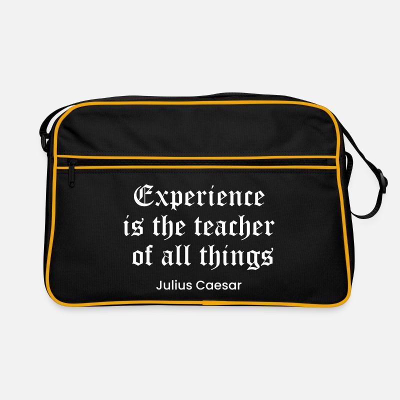 Caesar quote on Experience as the teacher Retro Bag