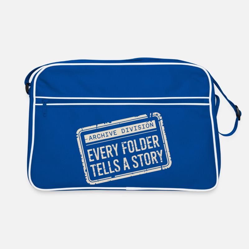 Jeder Ordner erzählt eine Geschichte Retro Tasche