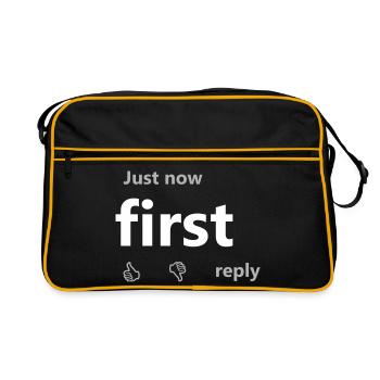 Zuerst jetzt Bold Monochrome - Retro Tasche - Schwarz/Gold - Vorne