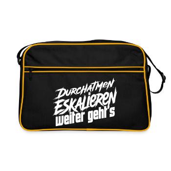 Nerven Behalten - Retro Tasche - Schwarz/Gold - Vorne