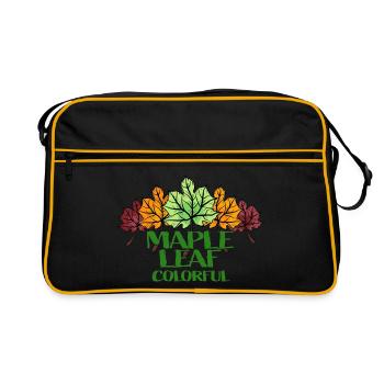 Maple Leaf Colorful - Retro Tasche - Schwarz/Gold - Vorne