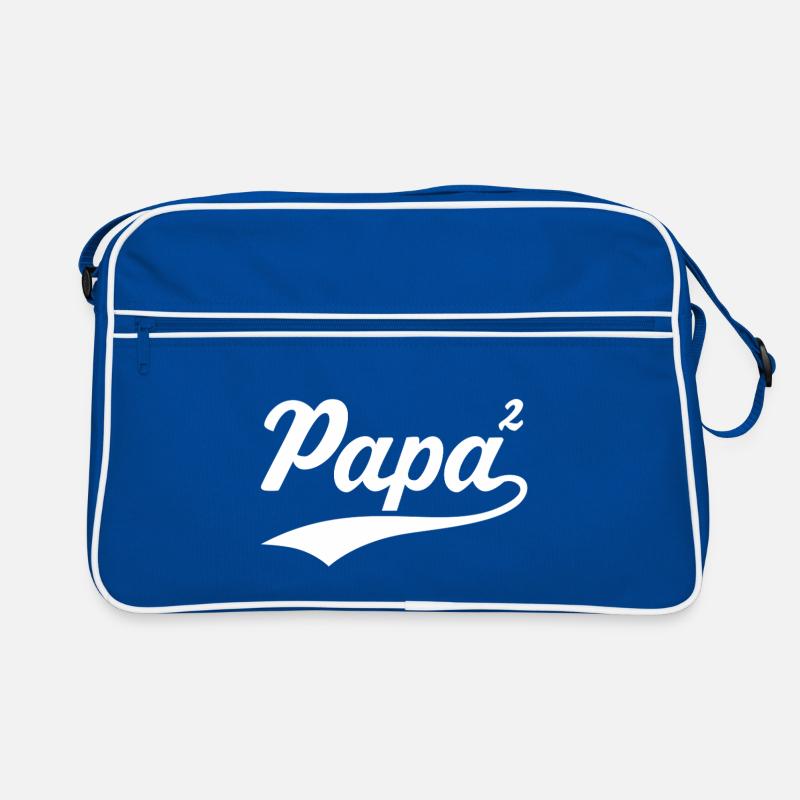 Papa à la puissance 2 double papa 2ème enfant Sac Retro