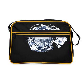 Wasser - Retro Tasche - Schwarz/Gold - Vorne