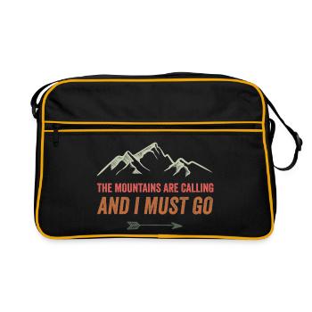 Les montagnes m’appellent et je dois y aller - Sac Retro - noir/or - Devant