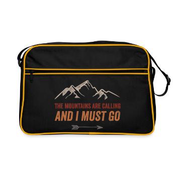 Les montagnes m’appellent et je dois y aller - Sac Retro - noir/or - Devant