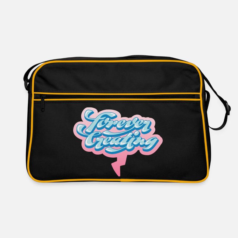 Forever Creating – Artistic Typography Retro Bag