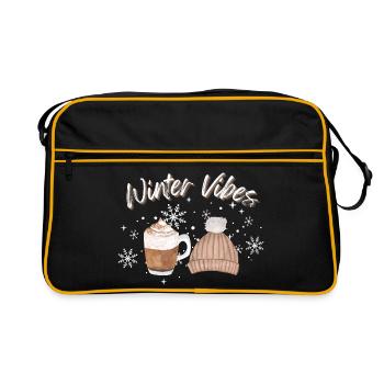 Winter Vibes Snowflake Hat Mug - Retro Bag - black/gold - Front