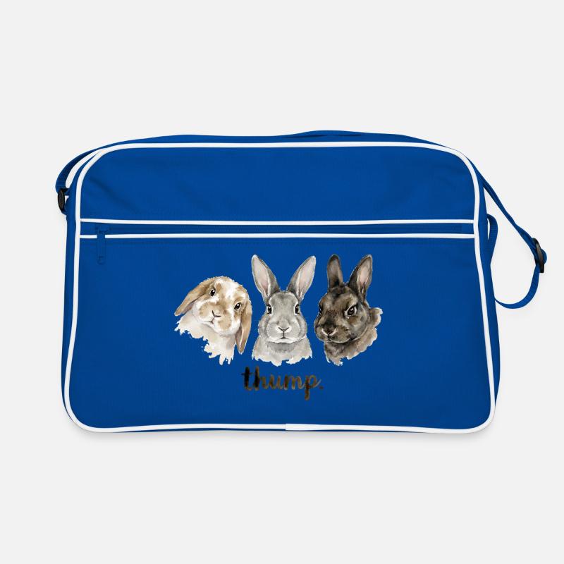 Fun rabbit knocking for rabbit lovers Retro Bag