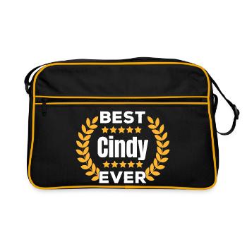 Meilleur cadeau de Cindy Legend Name Ever - Sac Retro - noir/or - Devant
