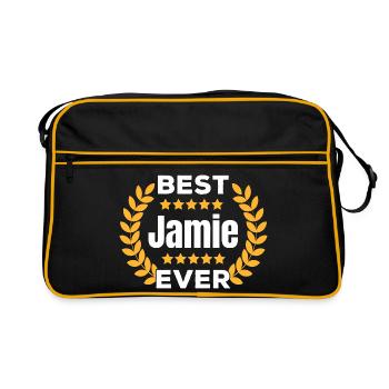 Meilleur cadeau de nom de légende Jamie de tous les temps - Sac Retro - noir/or - Devant