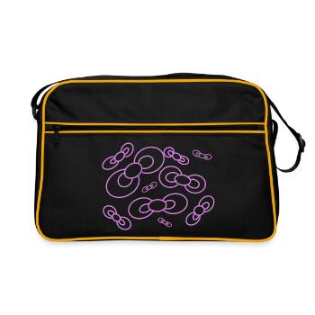 Arcs flottants en violet - Sac Retro - noir/or - Devant