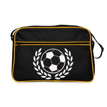 Victory wreath football logo - Retro Bag - black/gold - Front