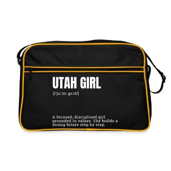 Utah Girl: Values and Focus - Retro Bag - black/gold - Front
