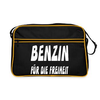 Benzin - Retro Tasche - Schwarz/Gold - Vorne