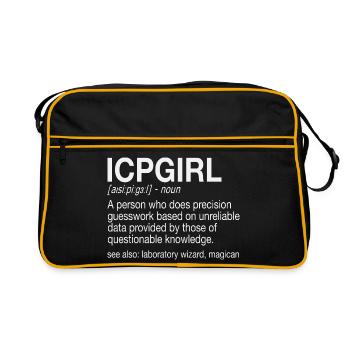Spectrométrie de masse ICP-MS Girl - Sac Retro - noir/or - Devant