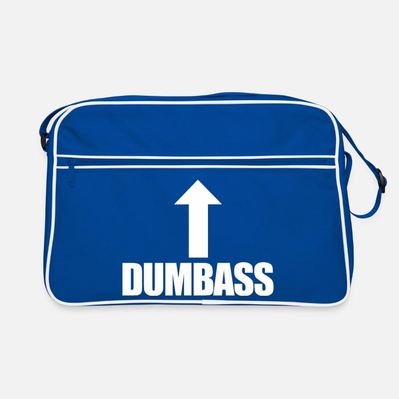 Dummkopf Pfeil nach oben Lustig Ich bin ein Dummko Retro Tasche