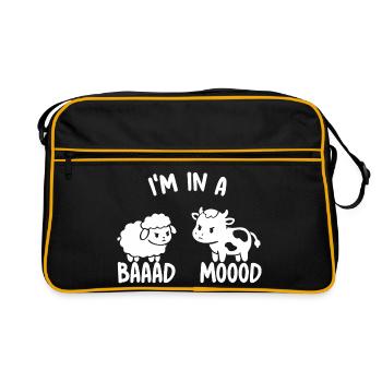 Baaad Mood Cow & Sheep - Retro Bag - black/gold - Front