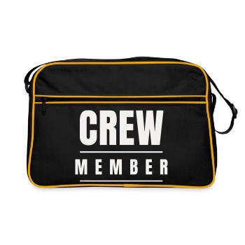 Crew Member Bold Team Staff Event Festival Group - Retro Bag - black/gold - Front
