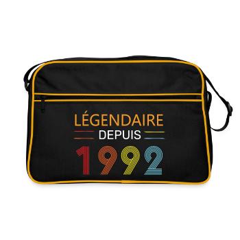 Légendaire Depuis 1992 32 Anniversaire 32 Ans - Sac Retro - noir/or - Devant