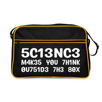 Science Makes You Think Outside the Box - Sac Retro - noir/or - Devant
