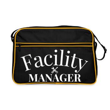 Facility Manager - Retro Tasche - Schwarz/Gold - Vorne