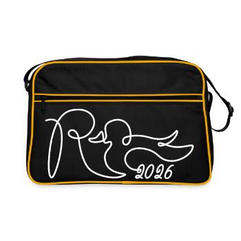 Pension une ligne - 2026 Enfin terminé - Sac Retro - noir/or - Devant