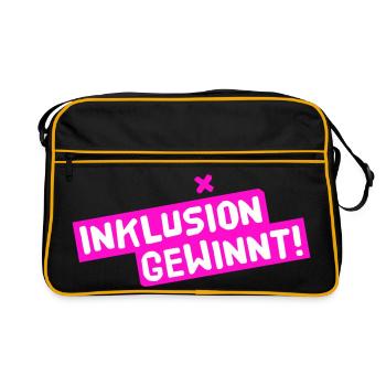 Inclusion wins - Retro Bag - black/gold - Front