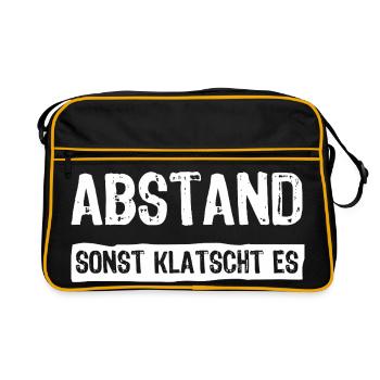 Distance otherwise it will clap - Retro Bag - black/gold - Front