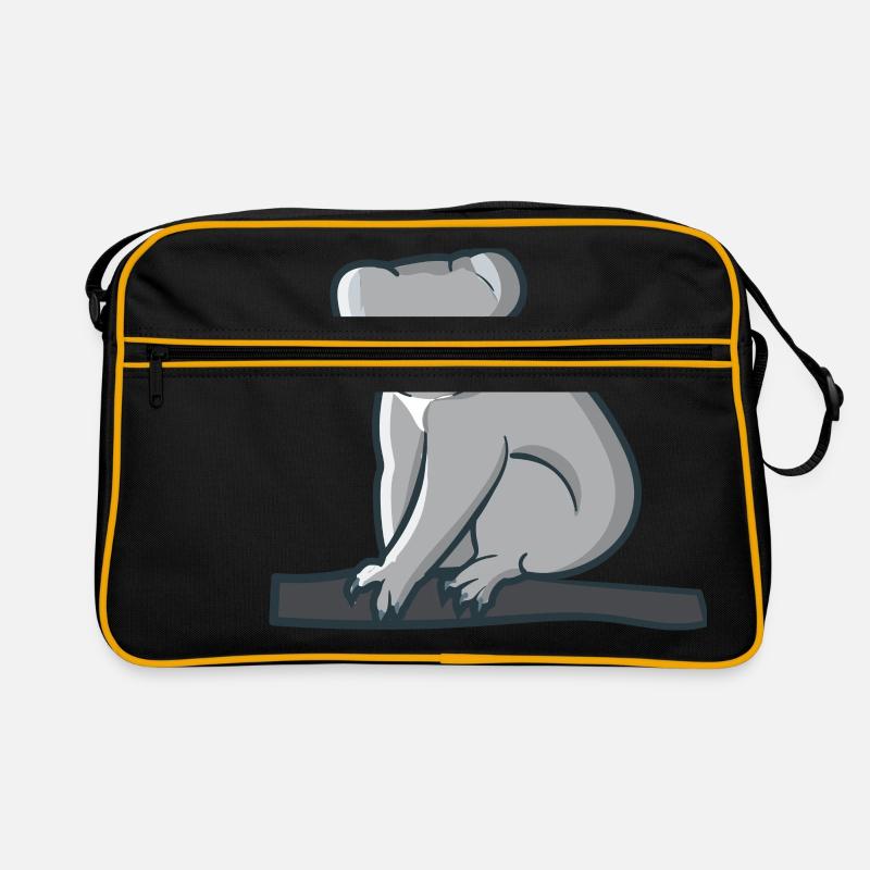Koala sitzt auf einem Baum in Australien Retro Tasche