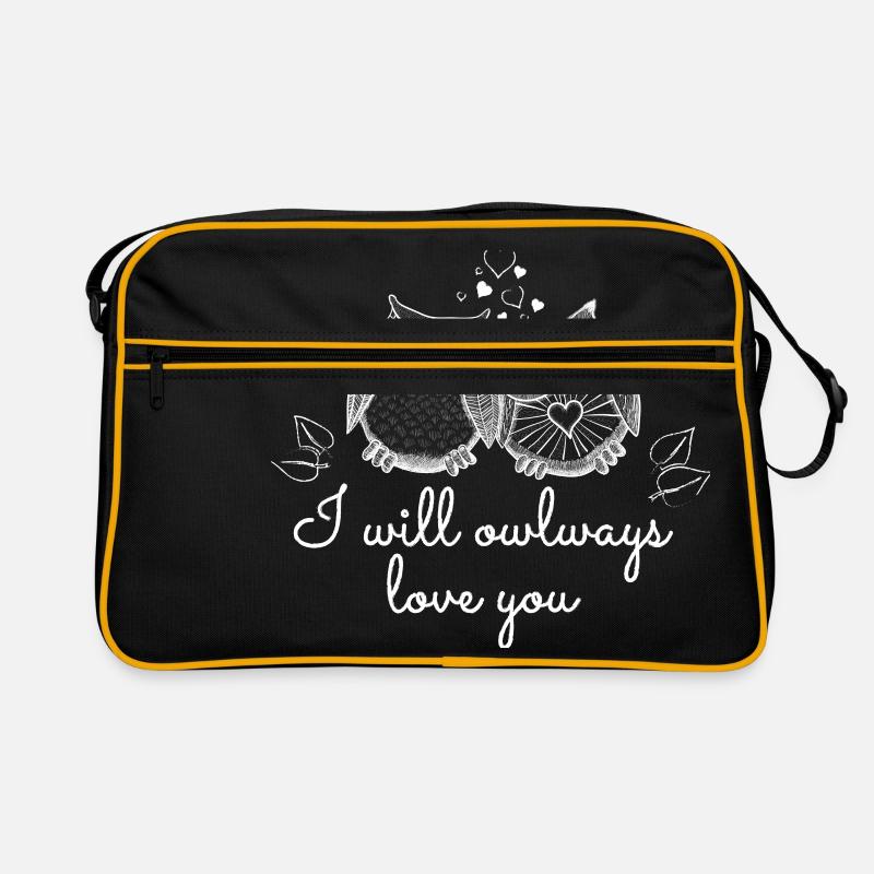 I will owlways love you Eulen Retro Tasche