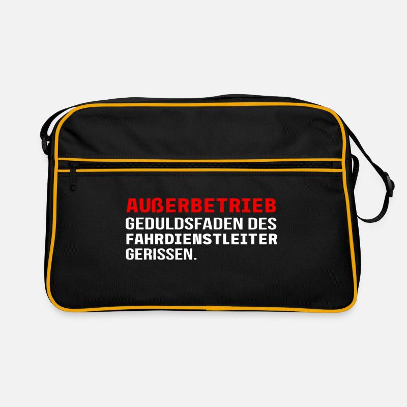 Fahrdienstleiter und Eisenbahner Sprüche - Retro Tasche - Schwarz/Gold