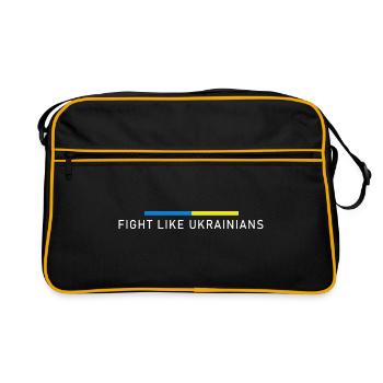 Fight Like Ukrainians - Retro Bag - black/gold - Front