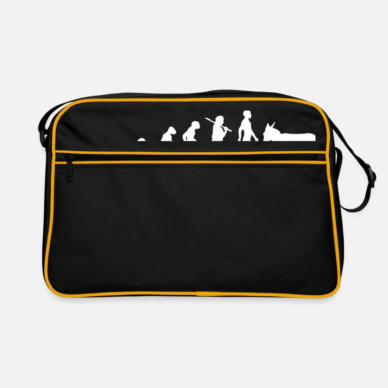 Evolution Esel Maultier Tier Geschenk idee - Retro Tasche - Schwarz/Gold