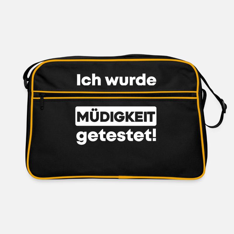 Lustiger Spruch Müdigkeit Faultier Retro Tasche