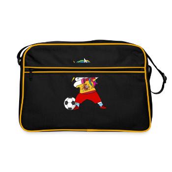 Espagne football dabbing cadeau - Sac Retro - noir/or - Devant