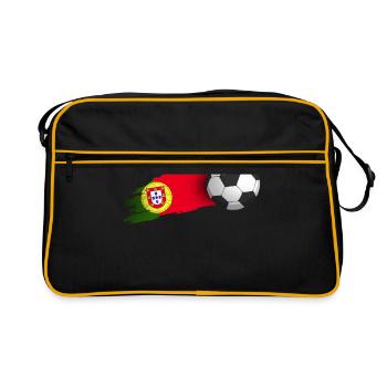 Cadeau de football au Portugal - Sac Retro - noir/or - Devant