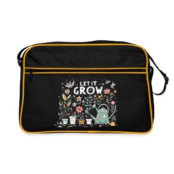 Let It Grow Spring Garden Flowers - Retro Bag - black/gold - Front