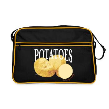 Potatoes – Retro Vegetable Statement - Retro Bag - black/gold - Front