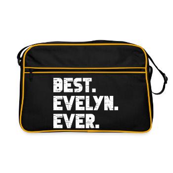 Meilleur cadeau Evelyn de tous les temps - Sac Retro - noir/or - Devant