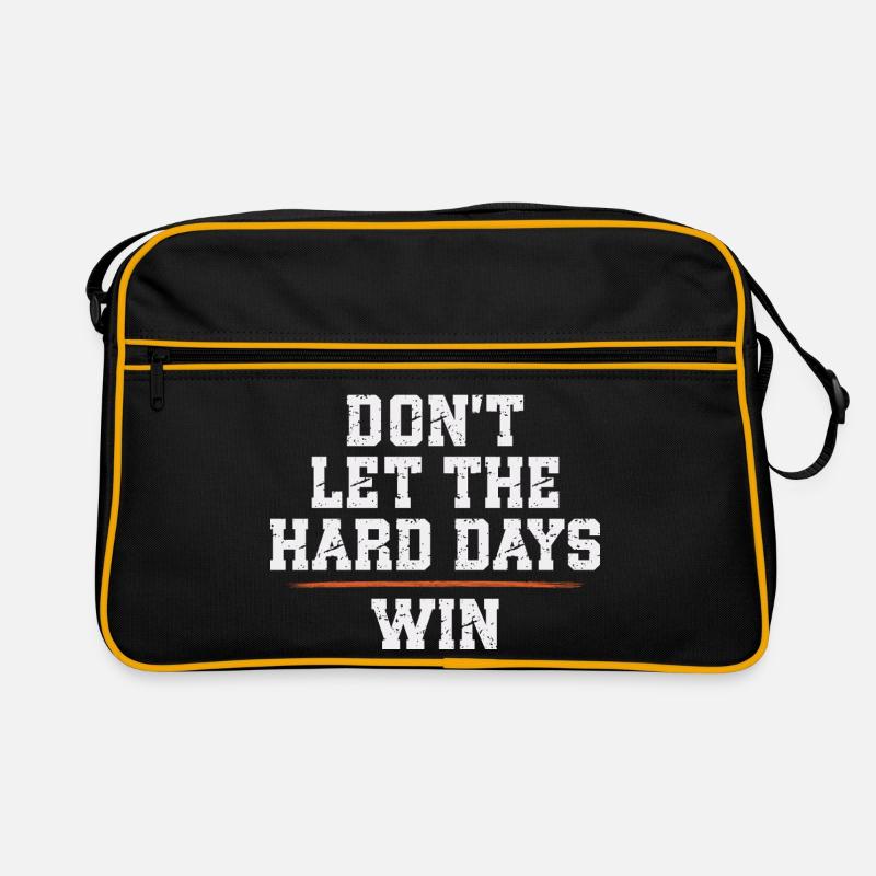 Dont Let The Hard Days Win - Retro Bag - black/gold