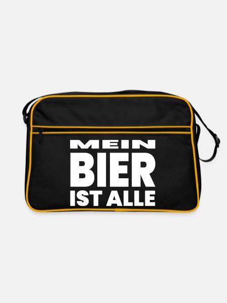 Bier - Retro Tasche - Schwarz/Gold