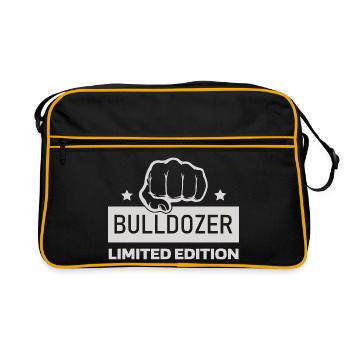 Bulldozer Faust Kraft Design – Bulldozer Limited  - Retro Tasche - Schwarz/Gold - Vorne